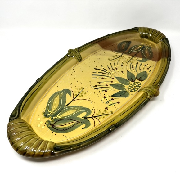 Vintage Centrum Ciene by Nanette Vacher Hand Painted 21” Oval Platter M1655 - Picture 1 of 6